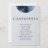 天空のグレーブルーのシーティングプランカードゲスト名 (裏面)