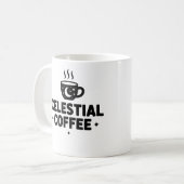 天空のコーヒーマグ – 月と星コズミックカップ コーヒーマグカップ (正面左)