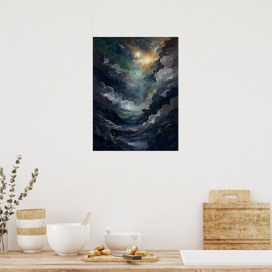 天空のシュールレアリスム垂直ポスター ポスター (キッチン)