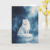 天空のセレニティオブザウィンターキツネ カード (黄色い花)