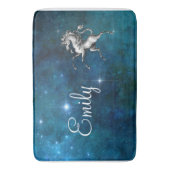 天空のユニコーンのカスタマイズ可能 バスマット (正面縦)