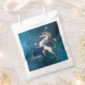 天空のユニコーンのカスタマイズ可能 フェイバーバッグ (クリップ留めされた状態)