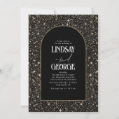 天空のロマンチックな夜結婚の星の写真 招待状 (裏面)