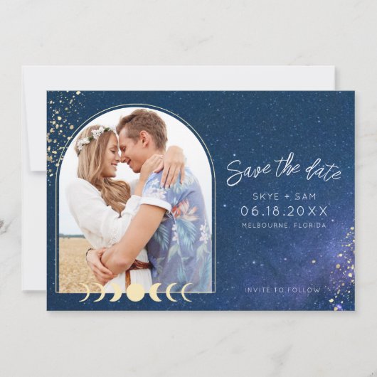 天空のロマンチックな結婚写真 セーブザデート (正面)
