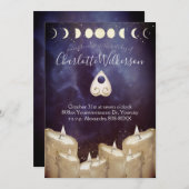 天空の上のセアンスの霊盤とキャンドル 招待状 (正面/裏面)