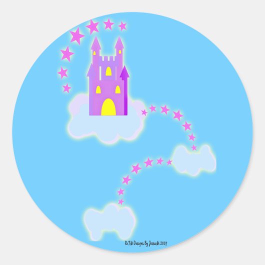 天空の城のシール ラウンドシール (正面)