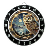 天空の夜景アート ダーツボード (正面)