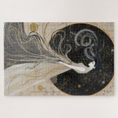 天空の夢のような宇宙の女性 ジグソーパズル (横)