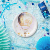 天空の夢の国の赤ちゃんシャワー熱気球 ペーパープレート (パーティー)