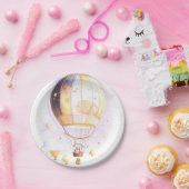 天空の夢の国の赤ちゃんシャワー熱気球 ペーパープレート (パーティー)