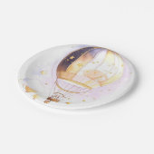 天空の夢の国の赤ちゃんシャワー熱気球 ペーパープレート (アングル)