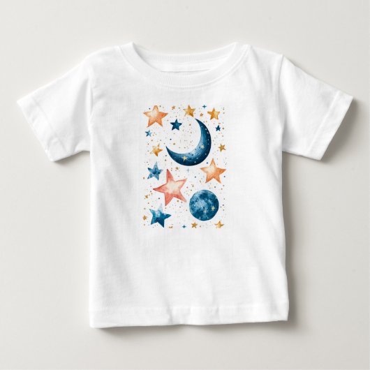 天空の夢の水色 ベビーTシャツ (正面)