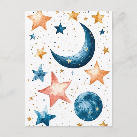 天空の夢の水色 ポストカード (正面)