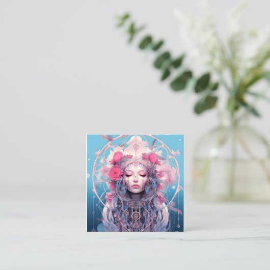 天空の夢の織機 スクエア名刺 (スタンド正面)