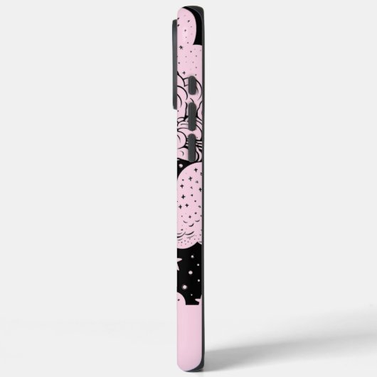 天空の夢ドードルピンクブラック Case-Mate iPhoneケース (裏面 / 左)