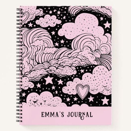 天空の夢2025年パーソナライズされた誌 ノートブック (正面)