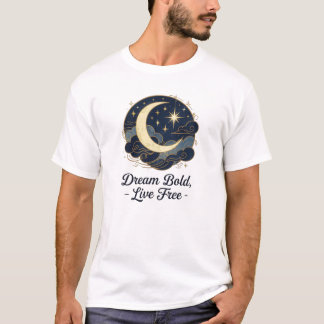 天空の夢 – Moon & Stars 感動的 T Tシャツ