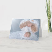 天空の天使のクリスマスの休日の挨拶状 シーズンカード (裏面)