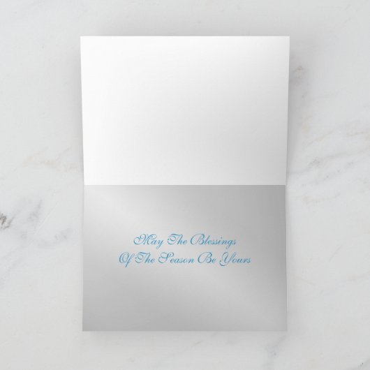 天空の天使のクリスマスの休日の挨拶状 シーズンカード (内部)