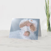 天空の天使のクリスマスの休日の挨拶状 シーズンカード (正面)