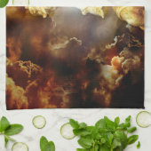 天空の天使の天使 キッチンタオル (折り畳み)