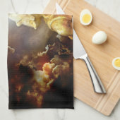 天空の天使の天使 キッチンタオル (四つ折り)