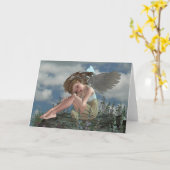 天空の天使-挨拶状 カード (黄色い花)