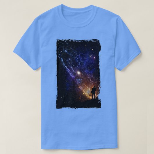 天空の天文学の男性女性占星術 Tシャツ (デザイン正面)