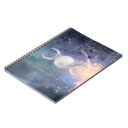 天空の宇宙トリプルムーン女神ムーンストーン ノートブック (左側)