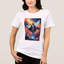 天空の守護者 戦士 大天使ミカエル トライブレンドTシャツ