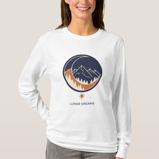 天空の山並み – 月夢 Tシャツ (正面)