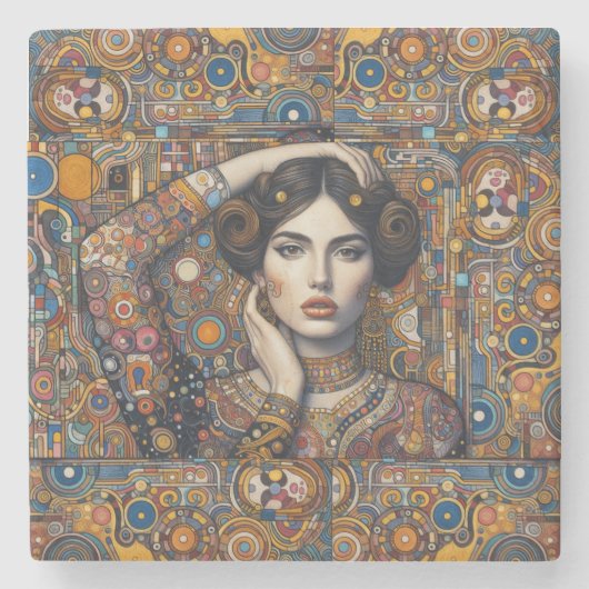 「天空の愛撫」石コースター ストーンコースター (正面)