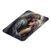 天空の抱擁ロマンチックな星空の夜 マグネット (左側)