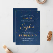 天空の星エレガント海軍の花嫁の提案 ノートカード (正面/裏面インサイチュ)