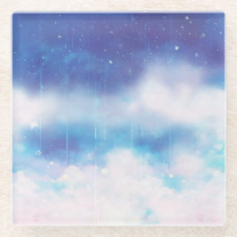 天空の星雲ガラスのコースター ガラスコースター