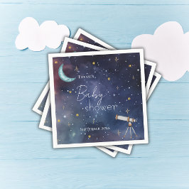 天空の月と星ベビーシャワー スタンダードカクテルナプキン