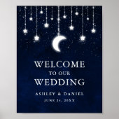 天空の月の星の光結婚の歓迎 ポスター (正面)