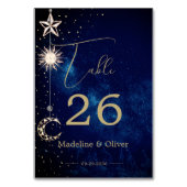 天空の月の結婚星エレガント テーブルナンバー (正面)