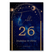 天空の月の結婚星エレガント テーブルナンバー (正面)