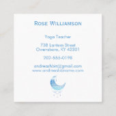 天空の月水色 スクエア名刺 (裏面)