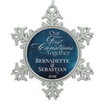 天空の深いブルー私たちの初めてのクリスマスを一緒に