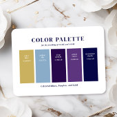 天空の濃い青と紫結婚のカラーパレット エンクロージャーカード