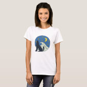 天空の狼の神秘的な芸術 Tシャツ (正面フル)