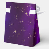 天空の紫ティール（緑がかった色）太陽の月結婚天文学 フェイバーボックス (裏面)