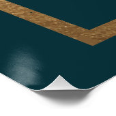 天空の緑の金ゴールド太陽の月の星のカードとギフト ポスター (コーナー)