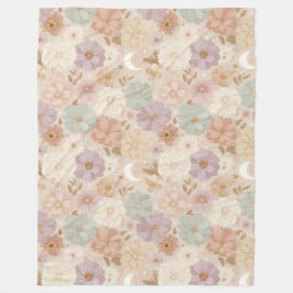 天空の草原の花々 フリースブランケット