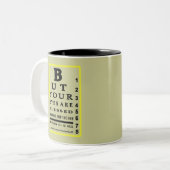 天空の視力検査表… ツートーンマグカップ (正面左)