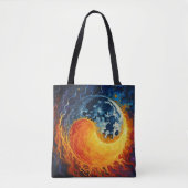 天空の陰陽アート トートバッグ (正面)