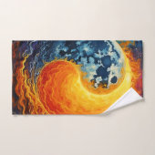 天空の陰陽アート バスタオルセット (ハンドタオル)