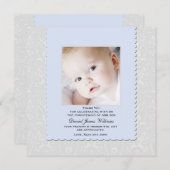 天空の青いダマスク織の写真はあなた/Notecardを感謝していしています サンキューカード (正面/裏面)